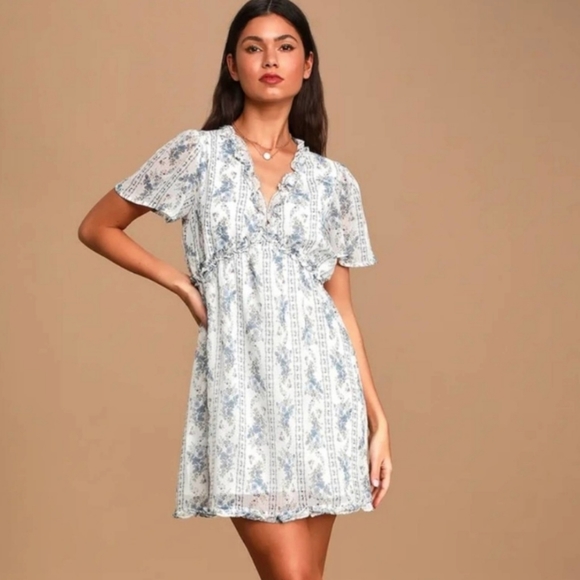 Lulus Dresses & Skirts - Lulu's Sing Me A Song Ruffled Mini Dress